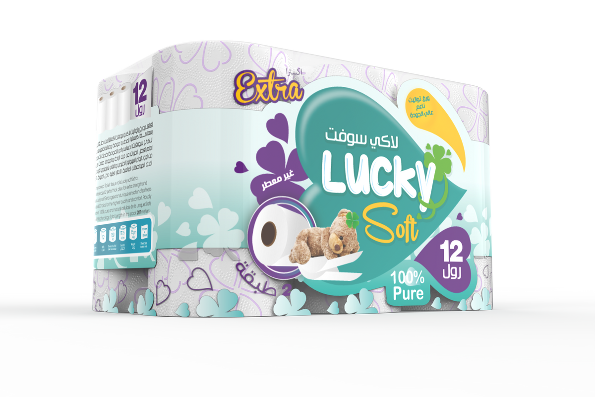 Extra Locky Extra LUCKY SOFT 12 ROLLS – Arab Eastern co. For Hygienic Manufacturing